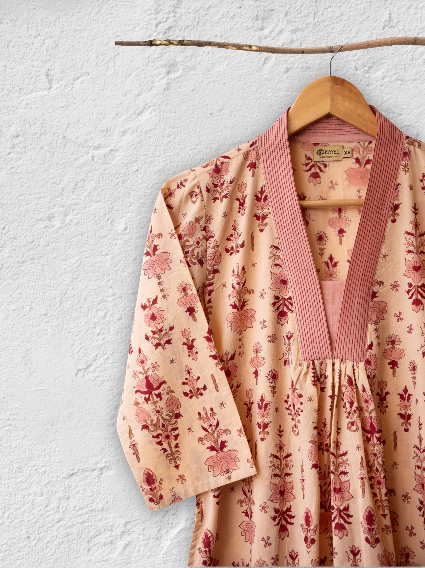 A-Line Kurta – with embroidered Neck