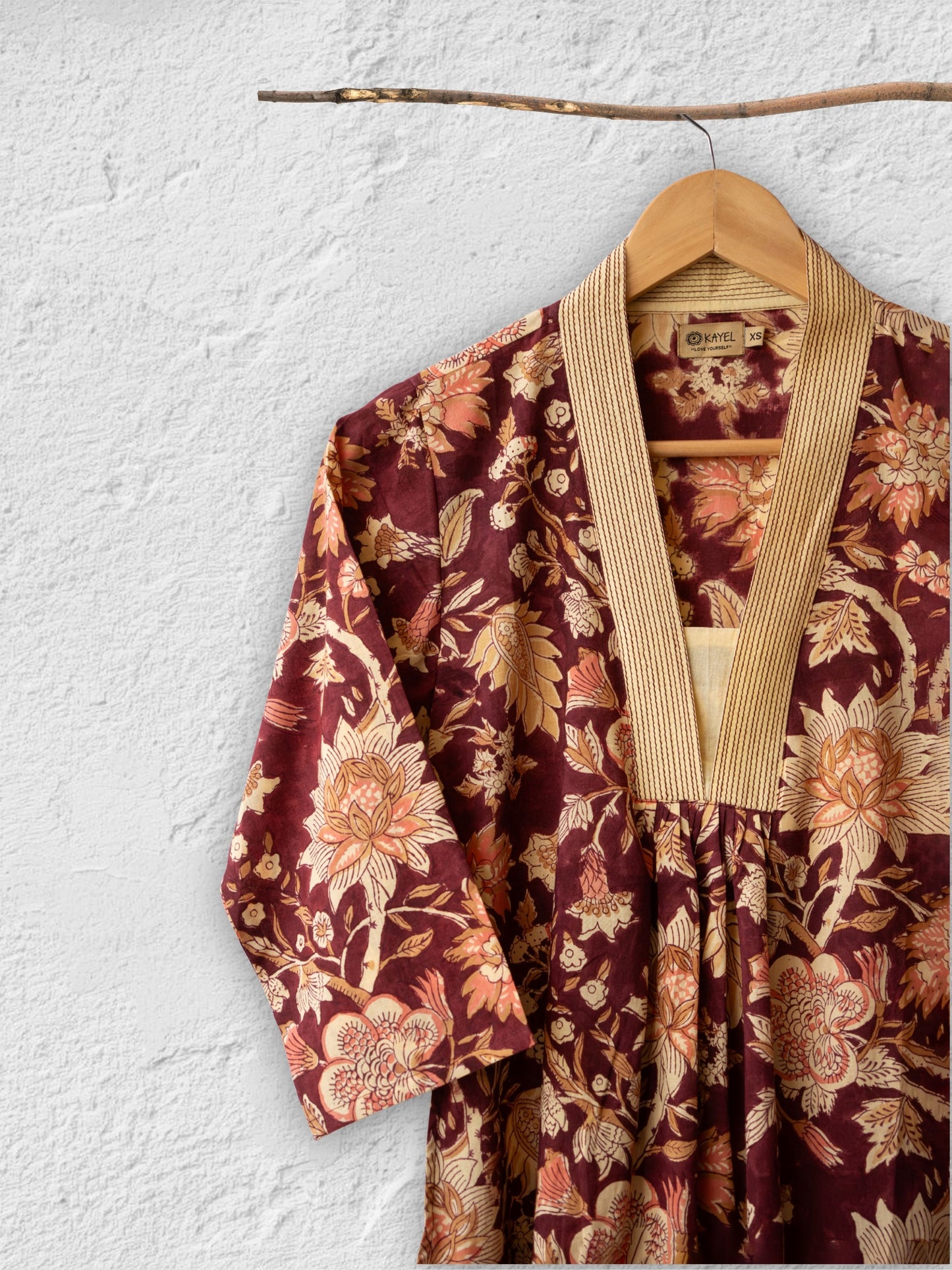 A-Line Kurta – with embroidered Neck