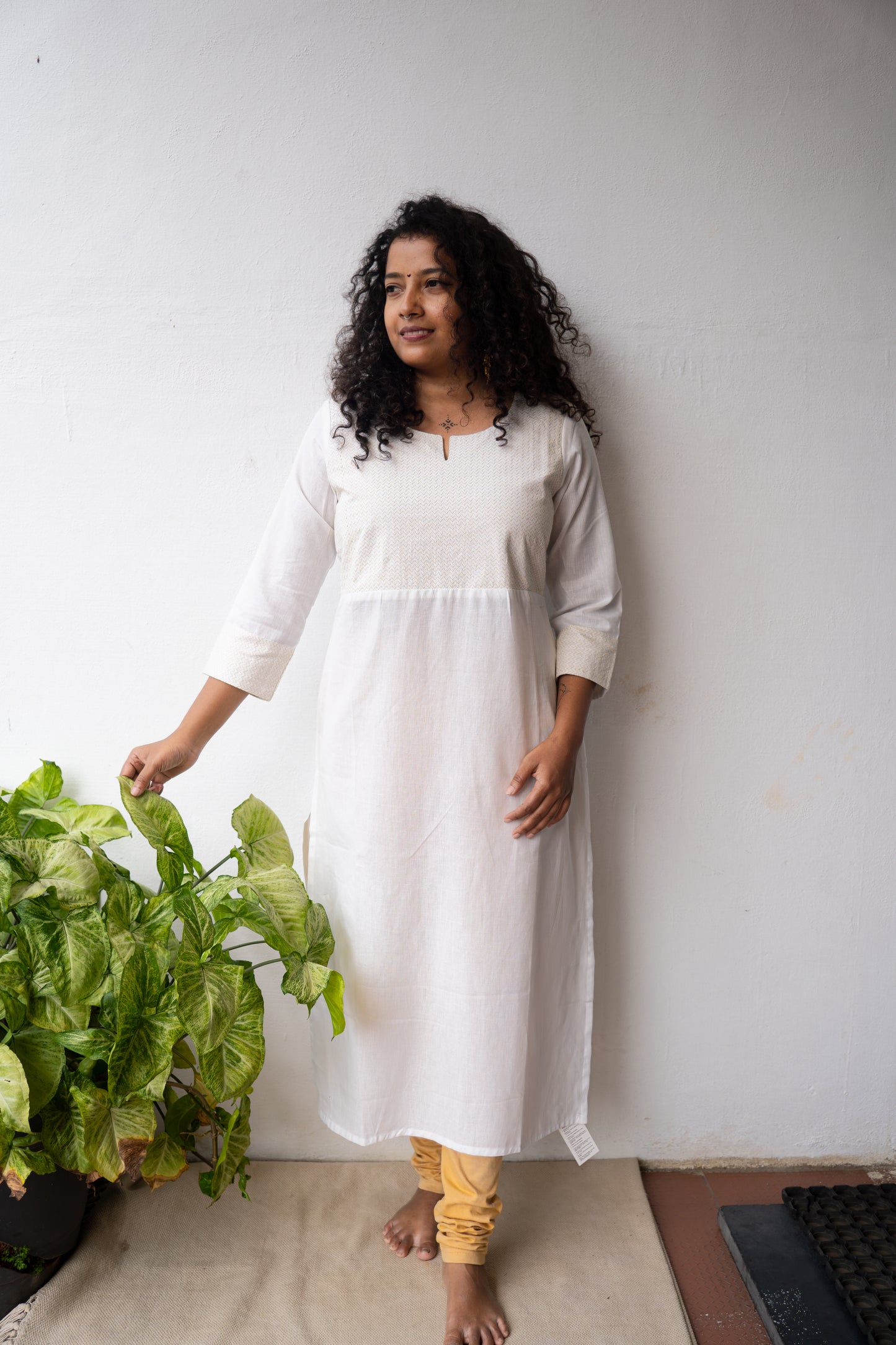Flex Cotton Kurtha with Zari embroidery