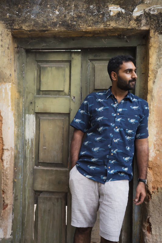 Block Printed Cotton Men Shirts