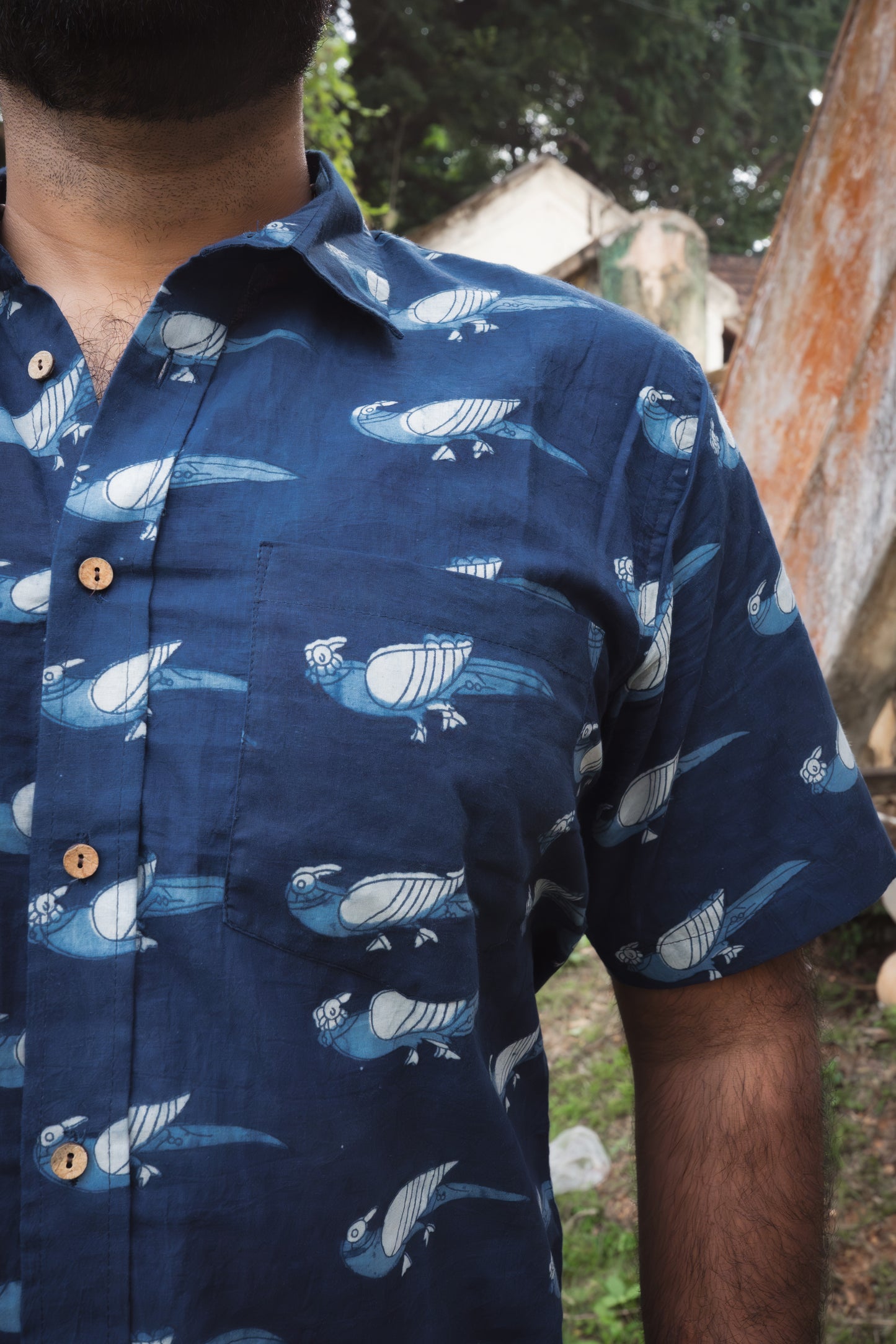 Block Printed Cotton Men Shirts