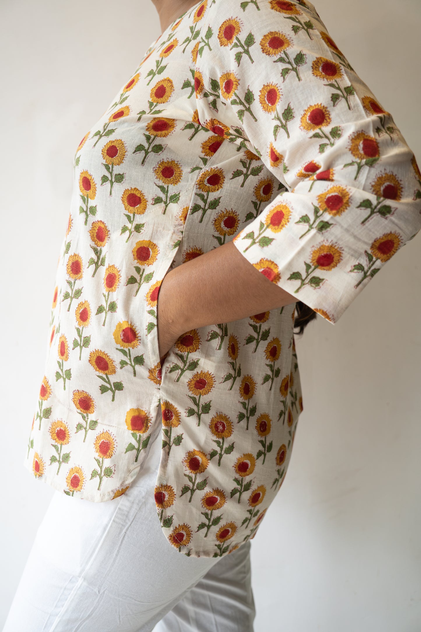 Block printed Short tops