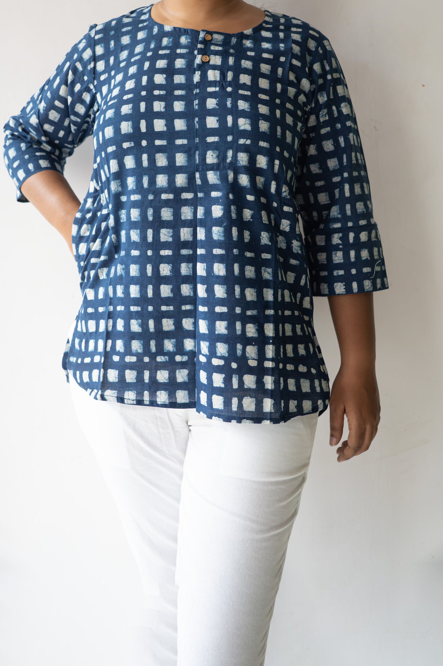 Block printed Short tops
