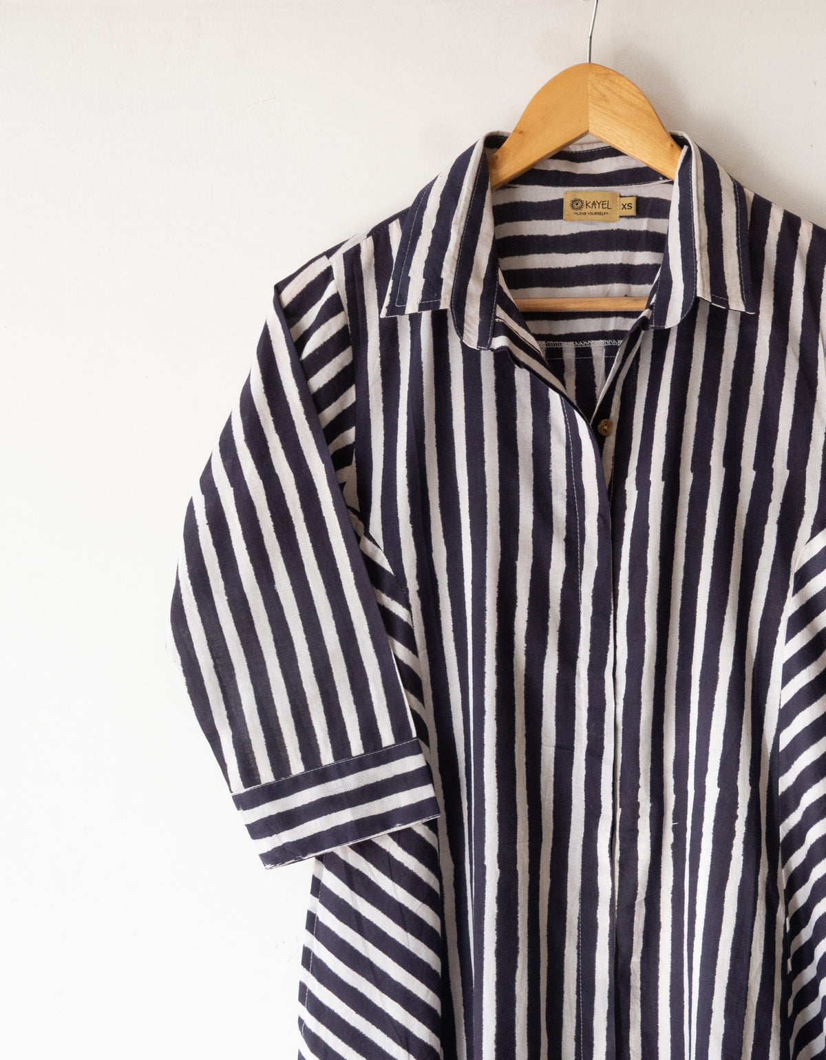 Striped Collared Shirt Dress