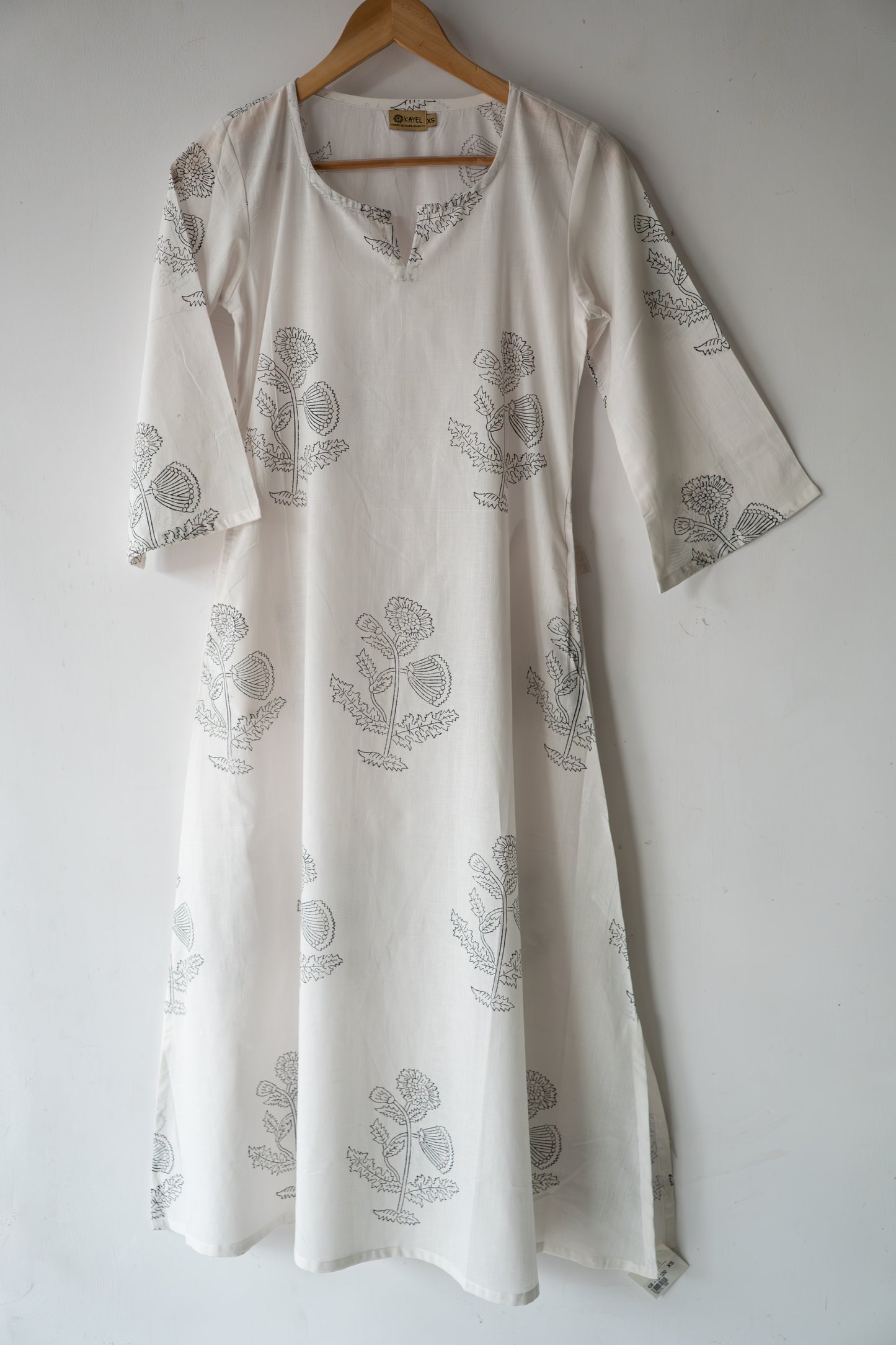 Everyday Cotton A-Line Dress | Slits & Pockets