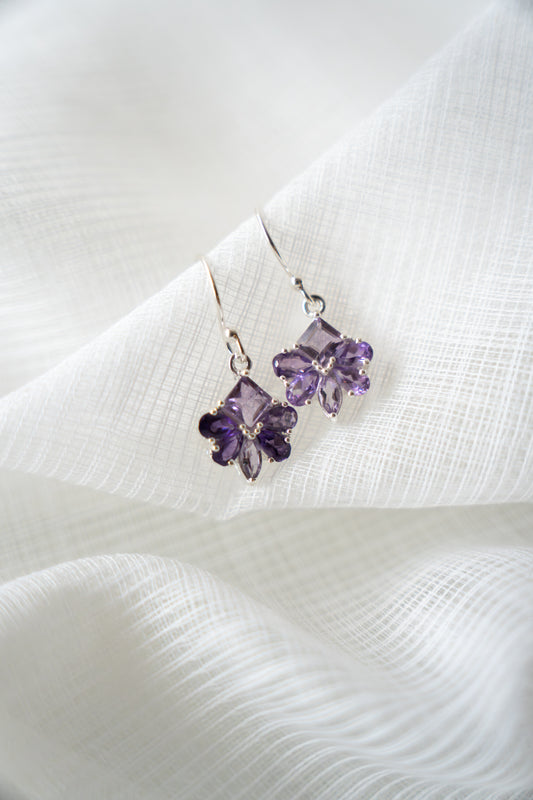 Pure Silver + Amethyst Hook
