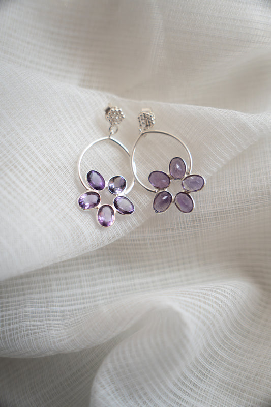 Pure Silver + Amethyst Hook