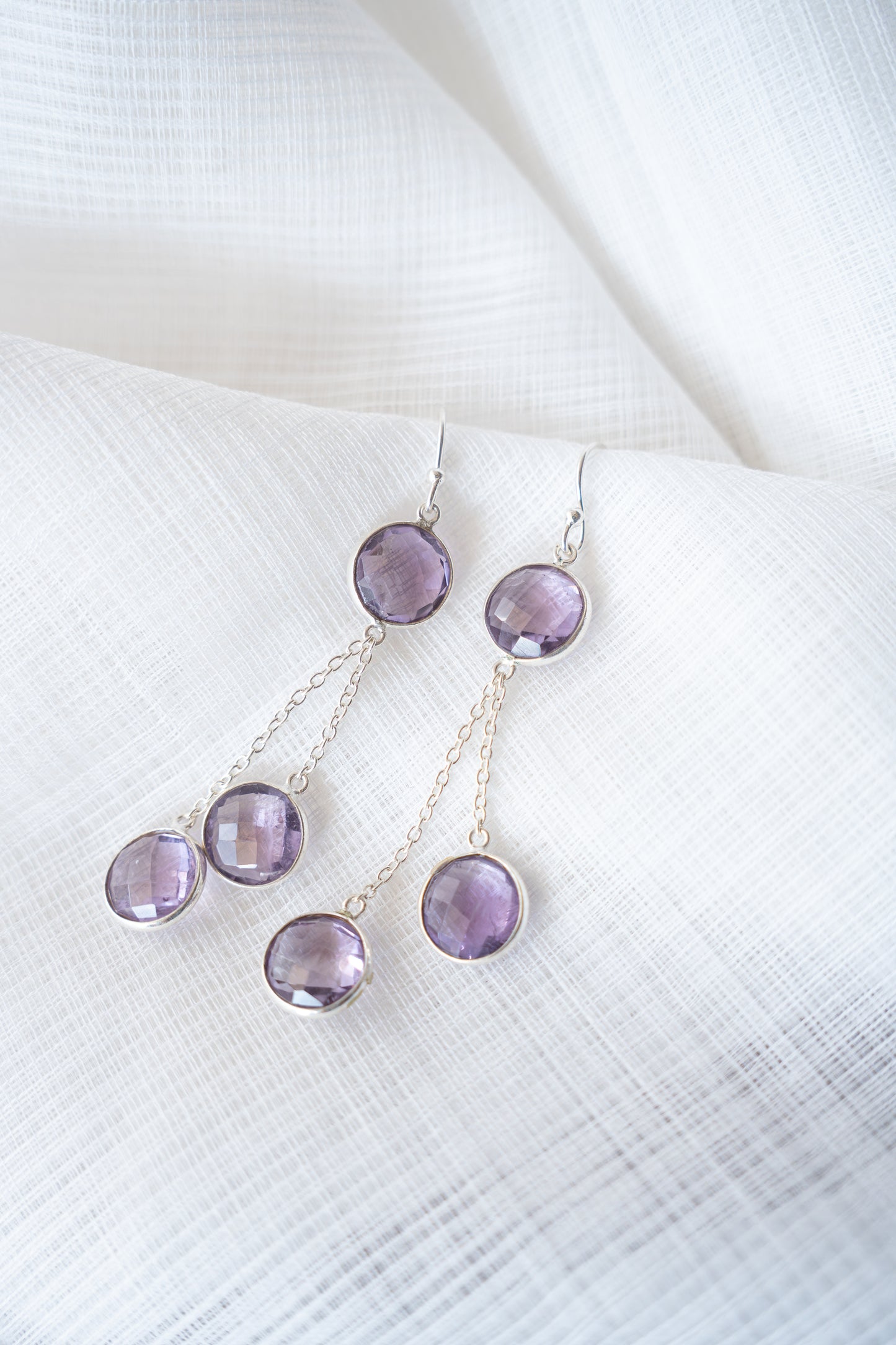 Pure Silver + Amethyst Hook