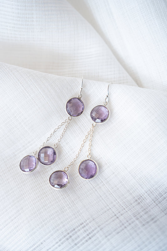 Pure Silver + Amethyst Hook