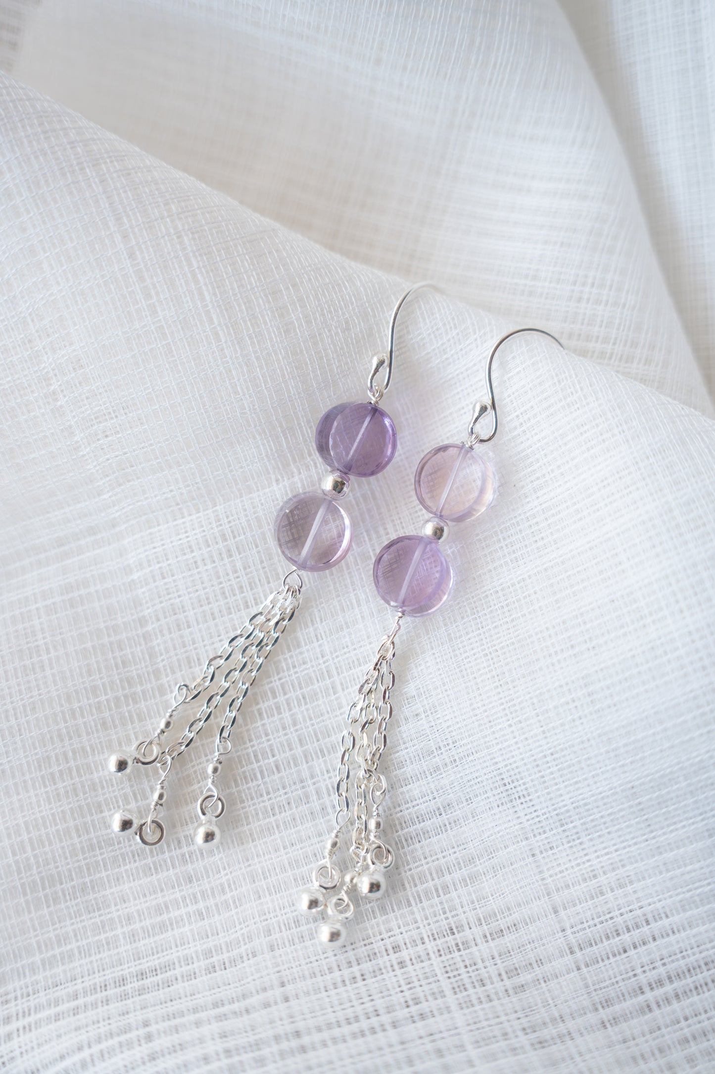 Pure Silver + Amethyst Hook