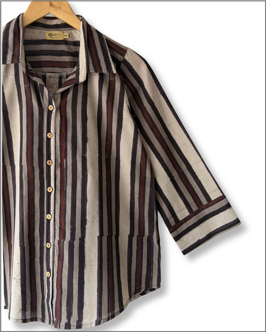 Relaxed fit cotton shirt