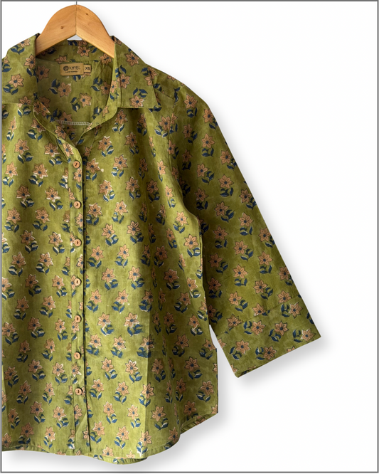 Relaxed fit cotton shirt