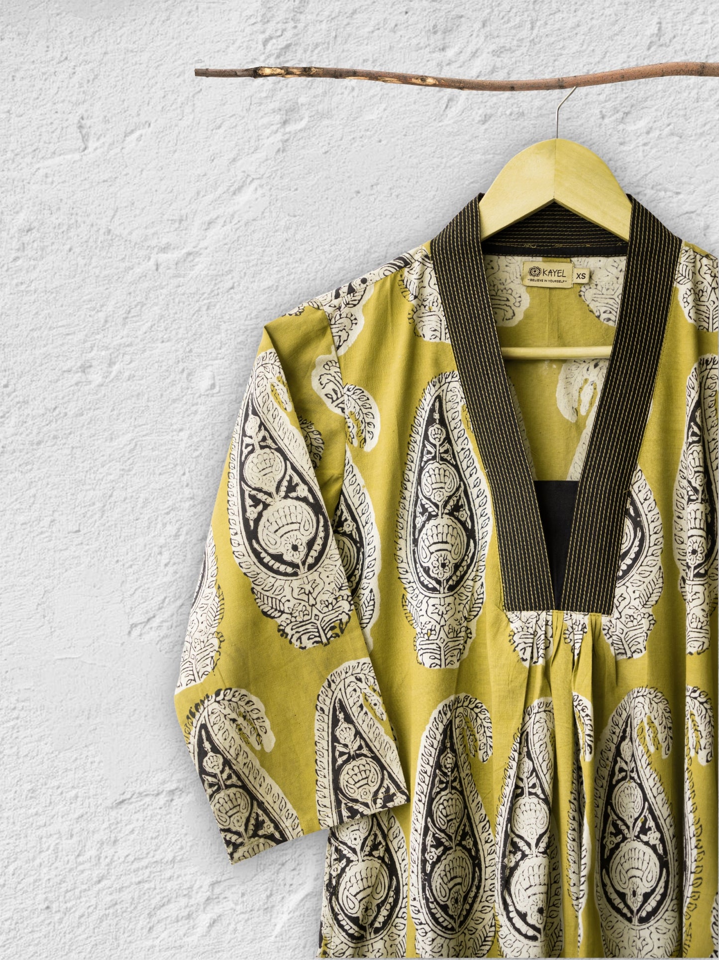 A-Line Kurta – with embroidered Neck