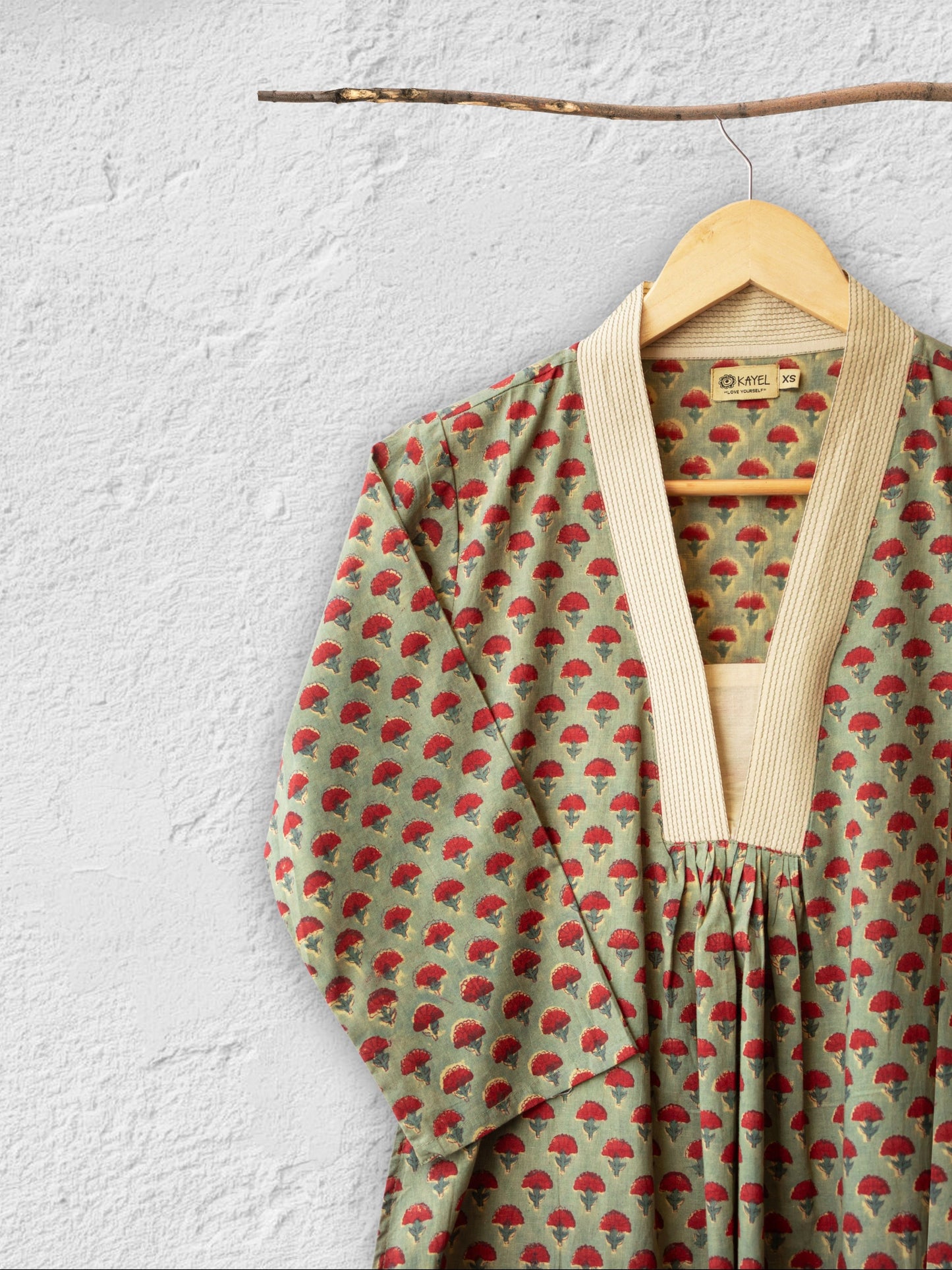 A-Line Kurta – with embroidered Neck