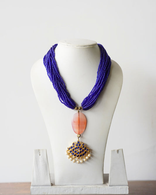 Handcrafted Multi-Strand Necklace with Traditional Kemp Pendant