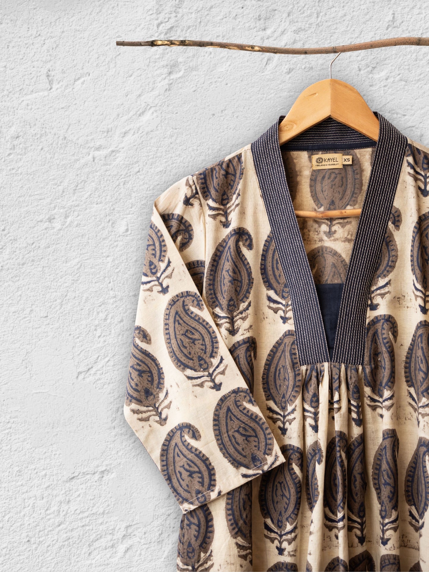 A-Line Kurta – with embroidered Neck