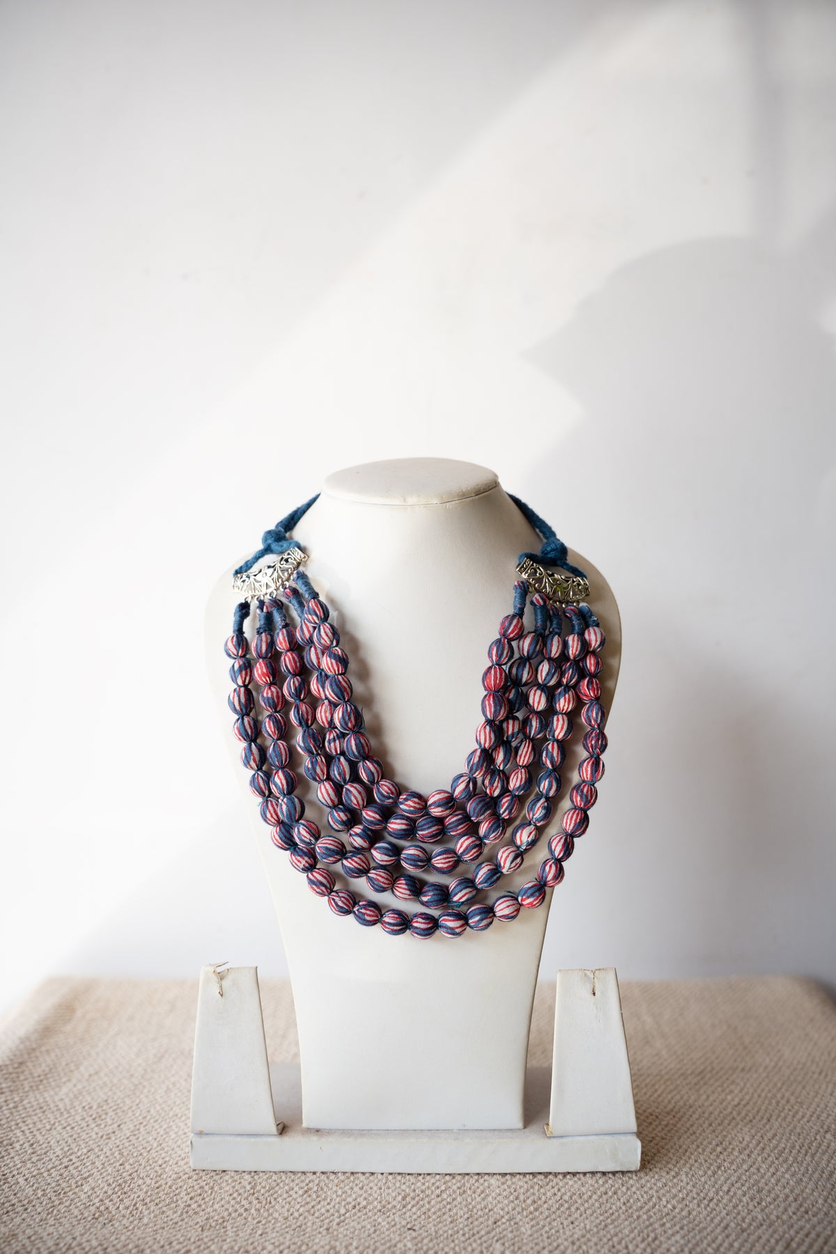 Handcrafted Recycled Fabric Necklace