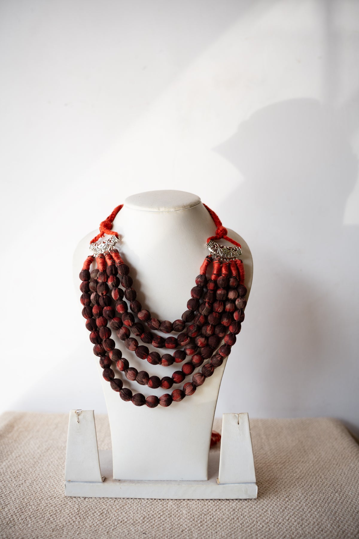 Handcrafted Recycled Fabric Necklace