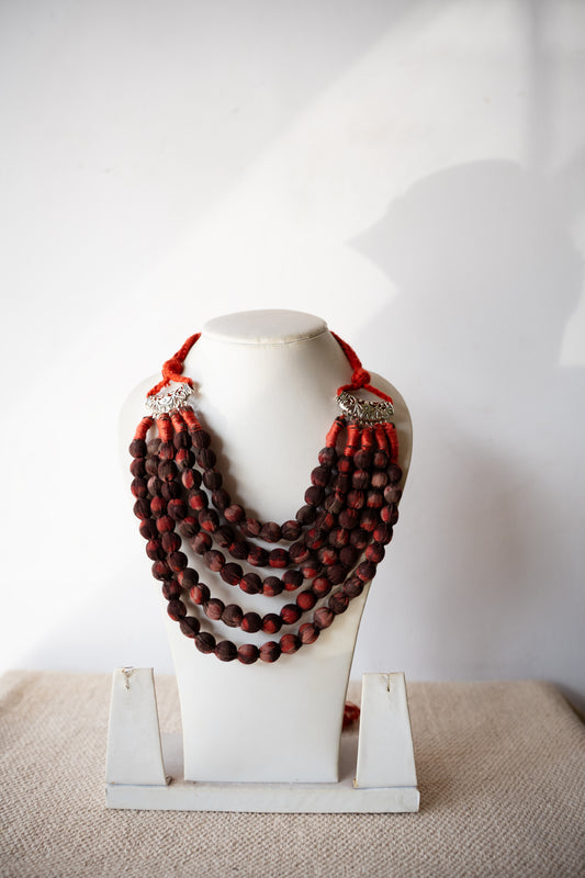 Handcrafted Recycled Fabric Necklace