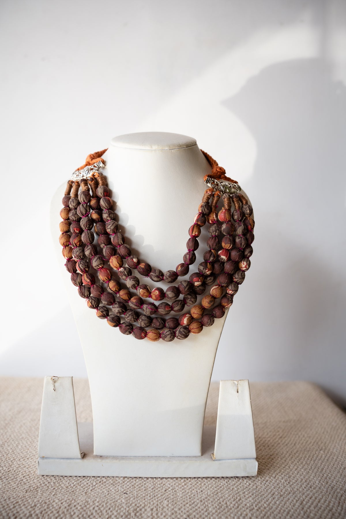 Handcrafted Recycled Fabric Necklace
