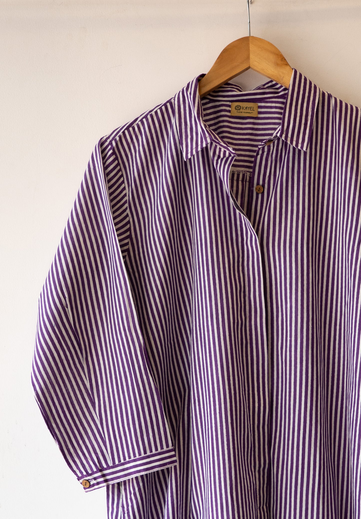 Relaxed oversized cotton shirt.

Comfort fit designed to fit XS–XL 🤍