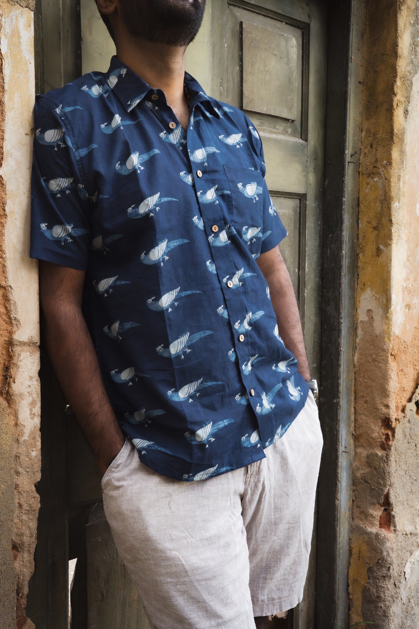 Block Printed Cotton Men Shirts