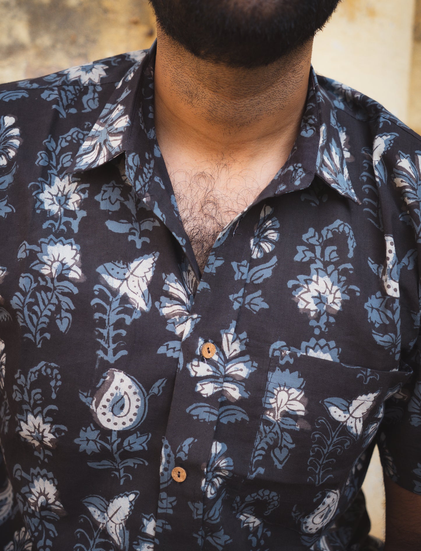 Block Printed Cotton Men Shirts