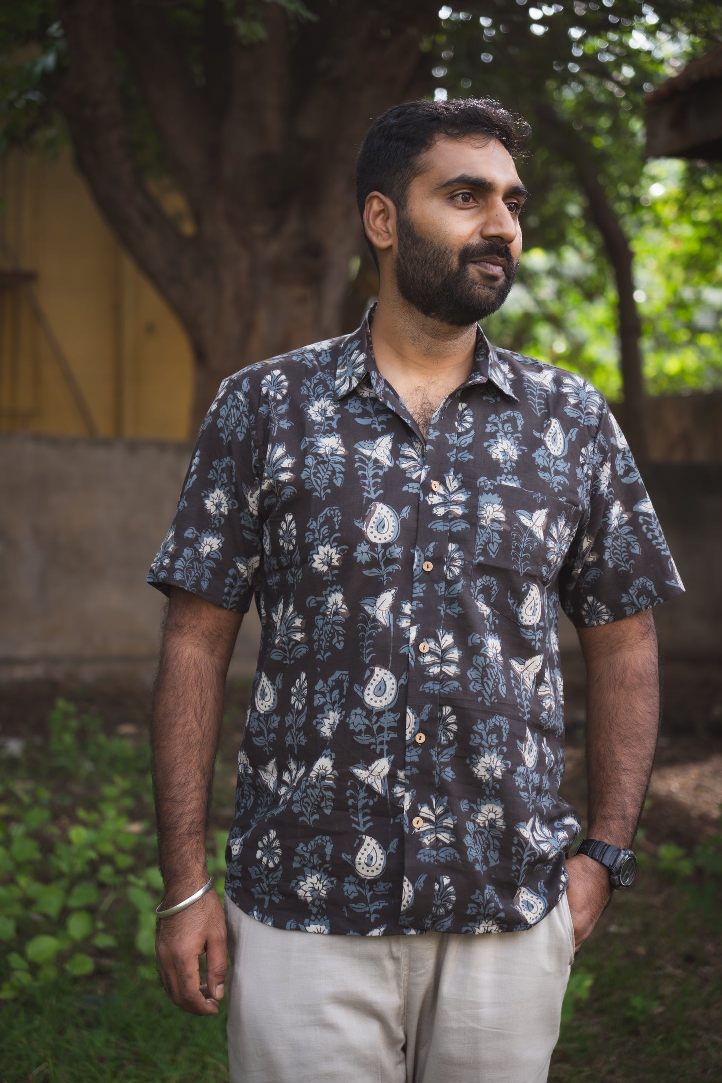 Block Printed Cotton Men Shirts