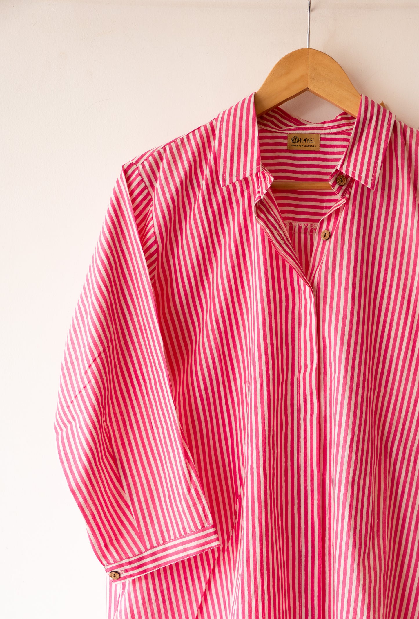 Relaxed oversized cotton shirt.

Comfort fit designed to fit XS–XL 🤍