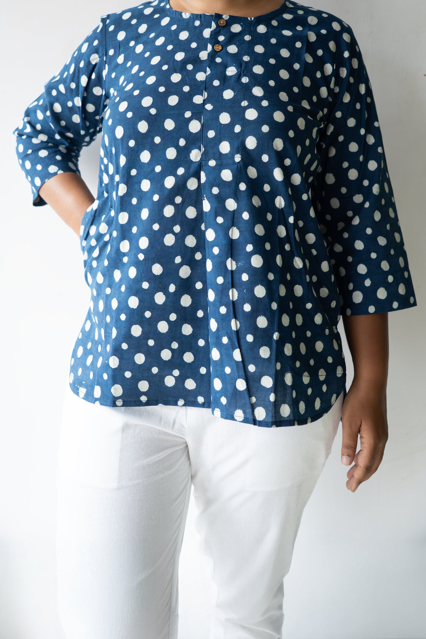 Block printed Short tops