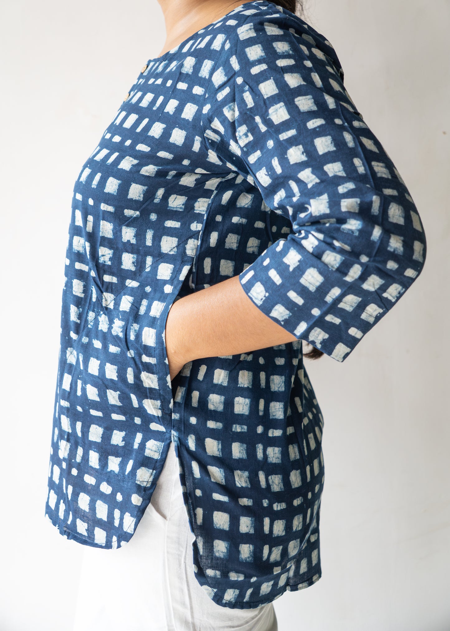 Block printed Short tops