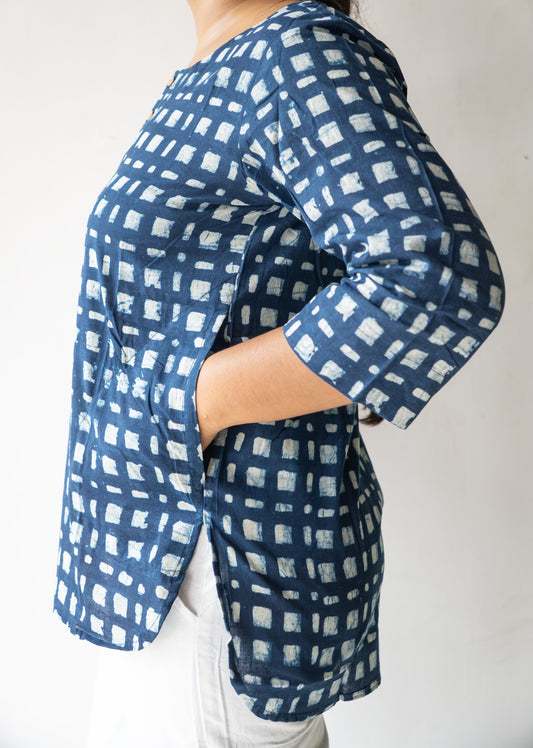 Block printed Short tops