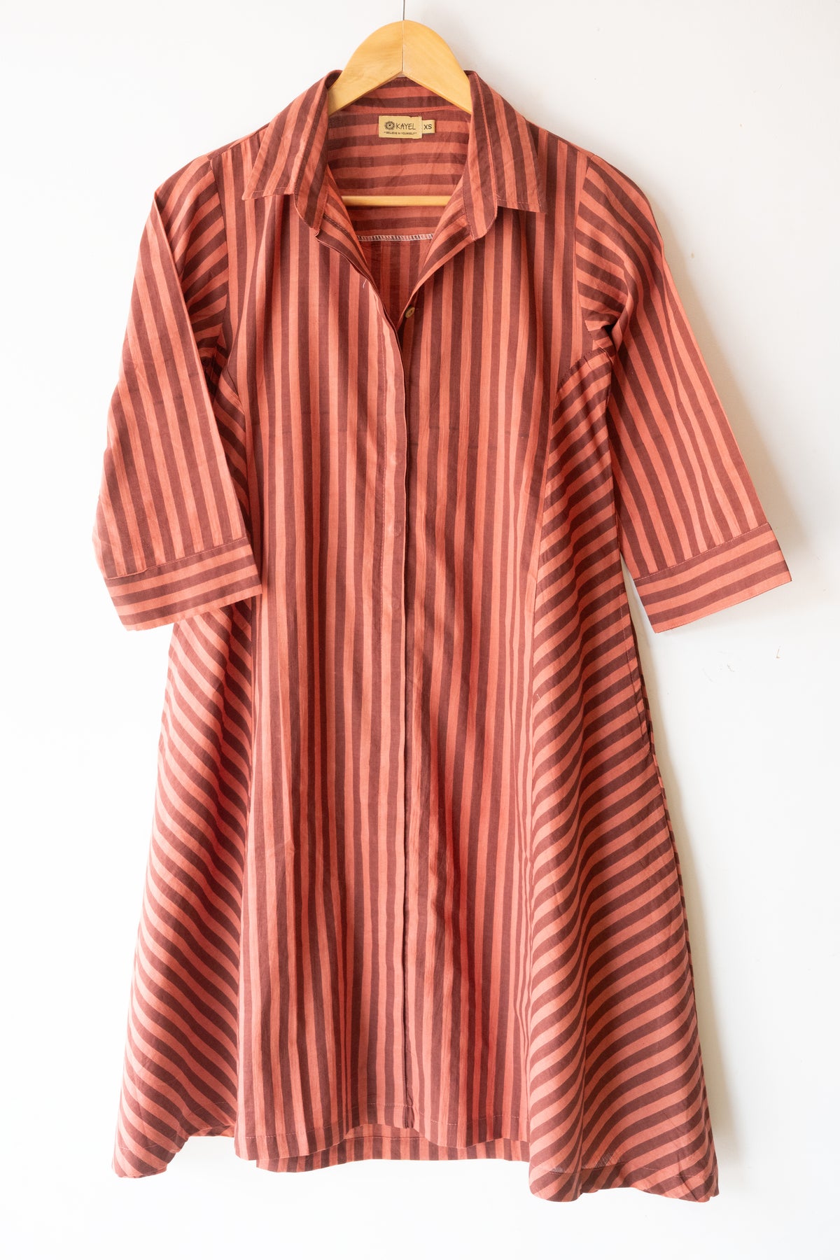 Striped Collared Shirt Dress
