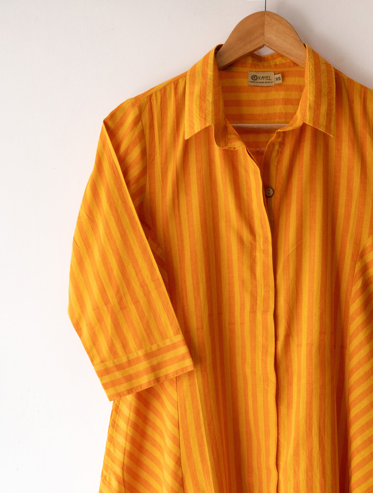 Striped Collared Shirt Dress