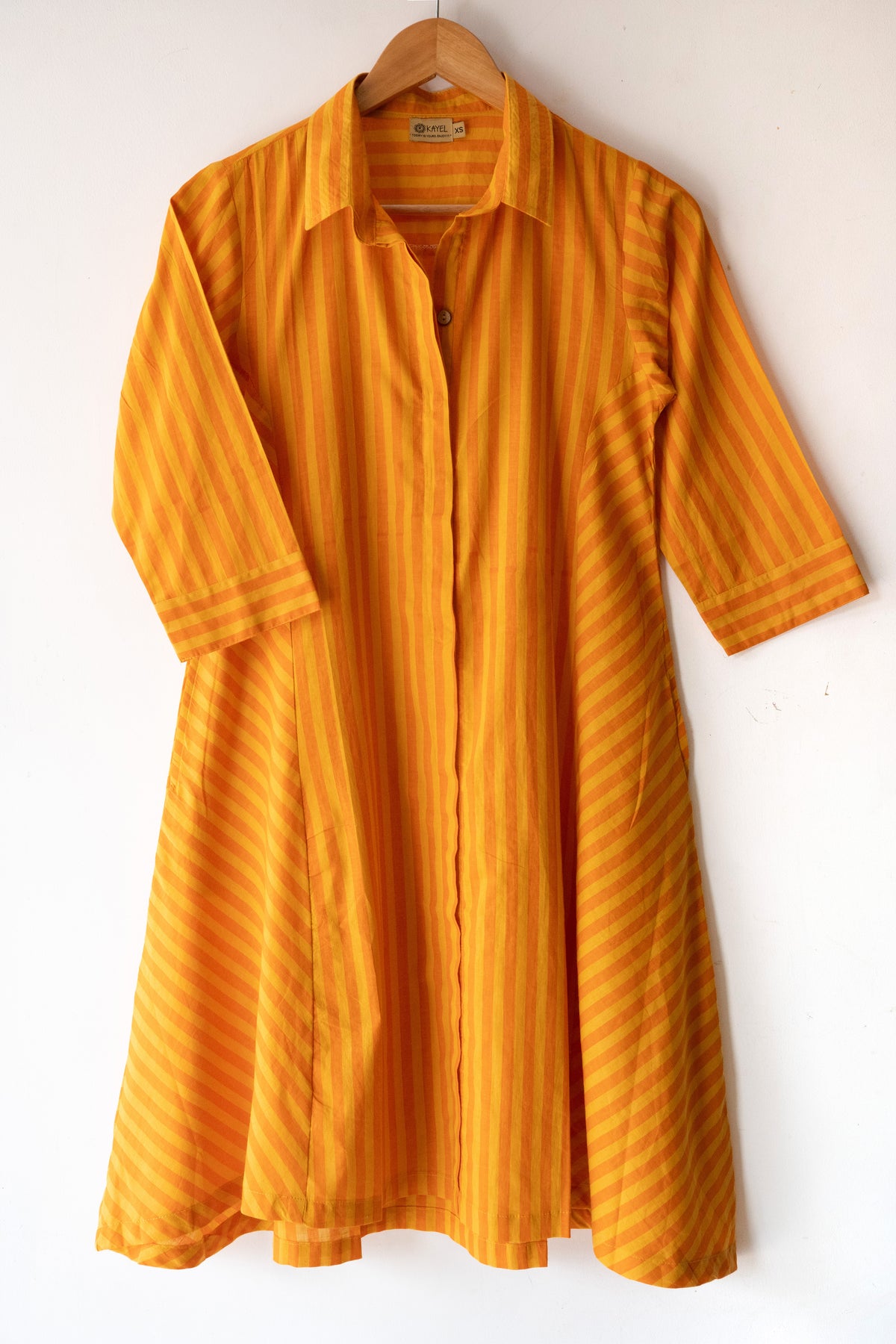 Striped Collared Shirt Dress