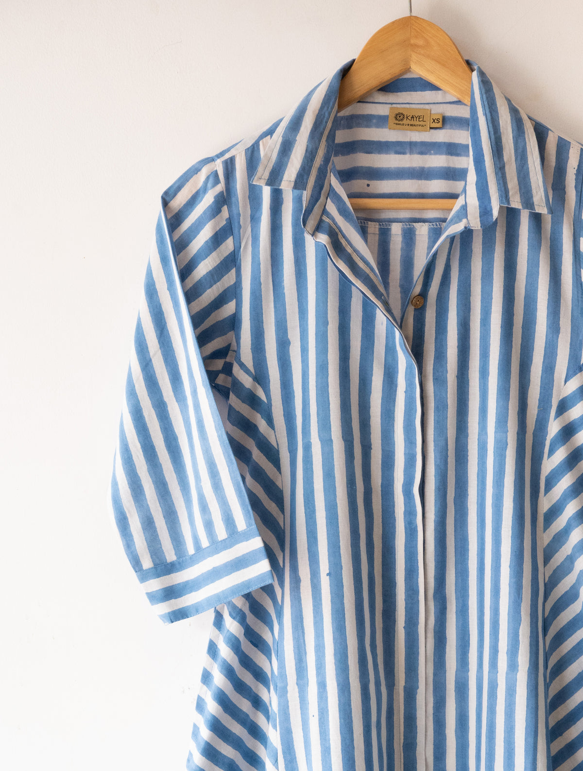 Striped Collared Shirt Dress