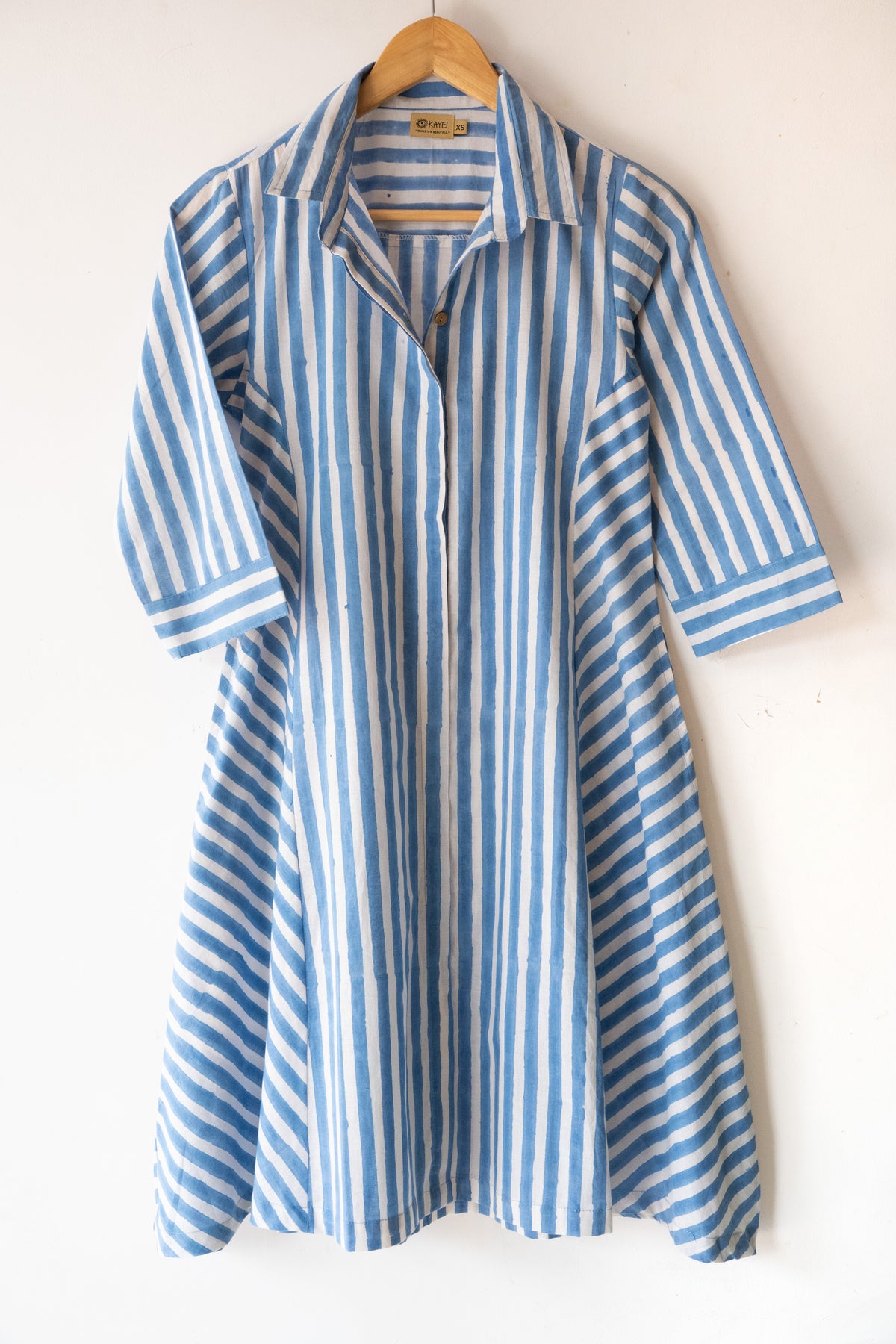 Striped Collared Shirt Dress