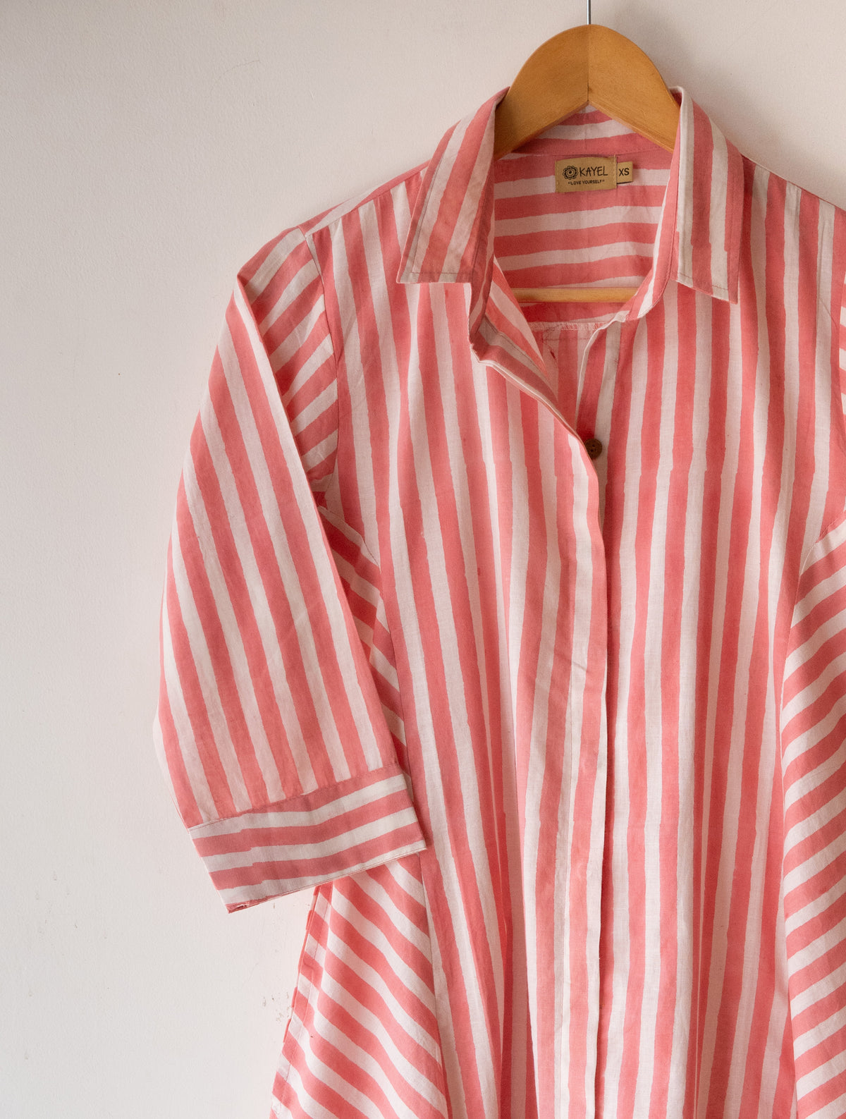 Striped Collared Shirt Dress