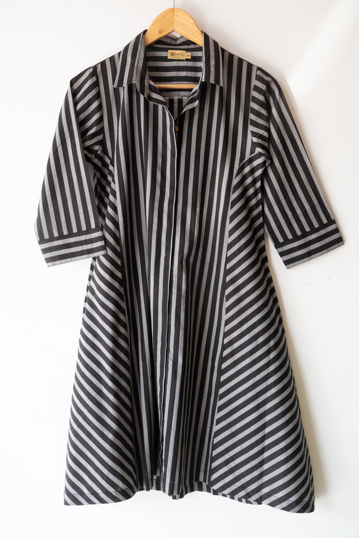 Striped Collared Shirt Dress