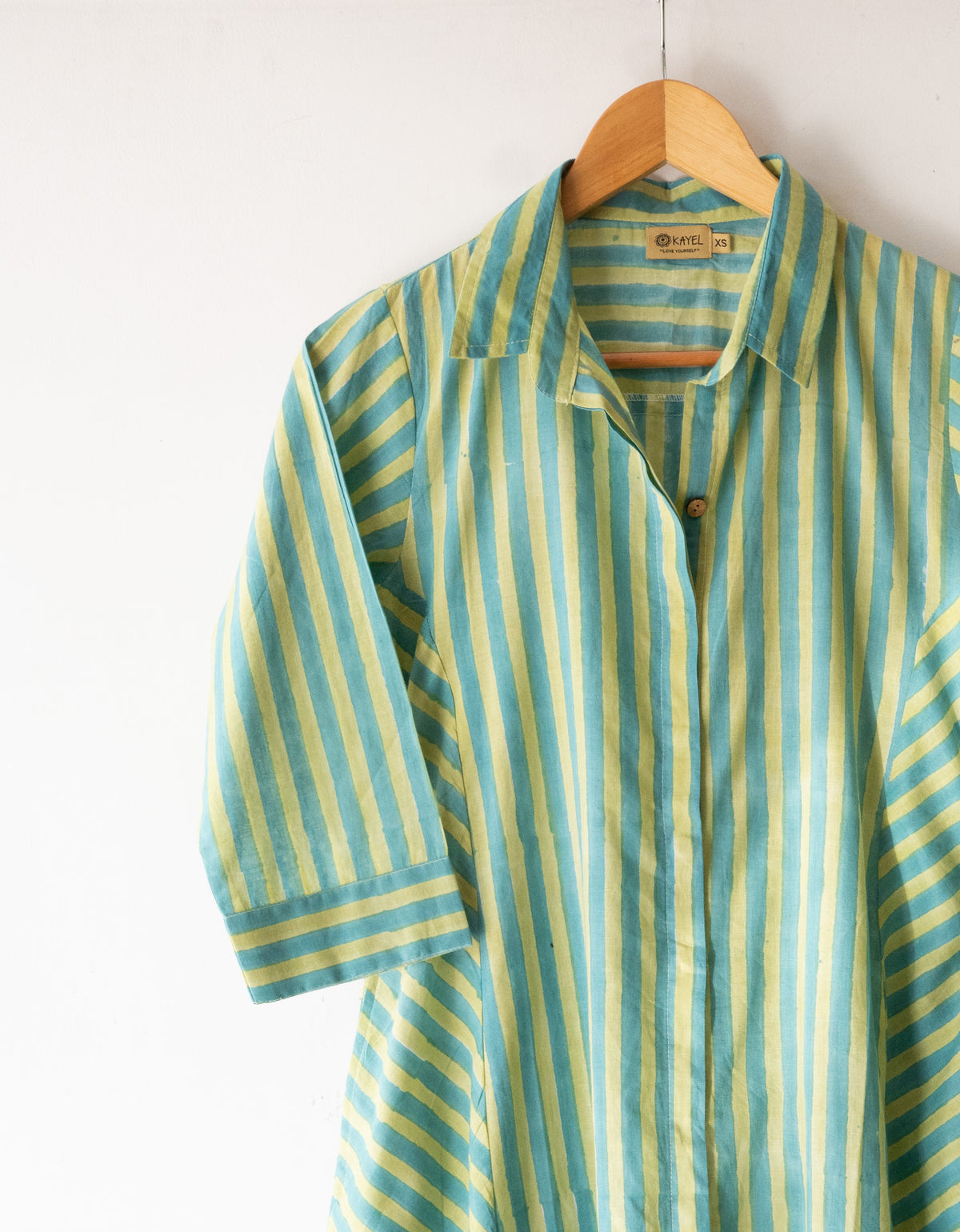 Striped Collared Shirt Dress