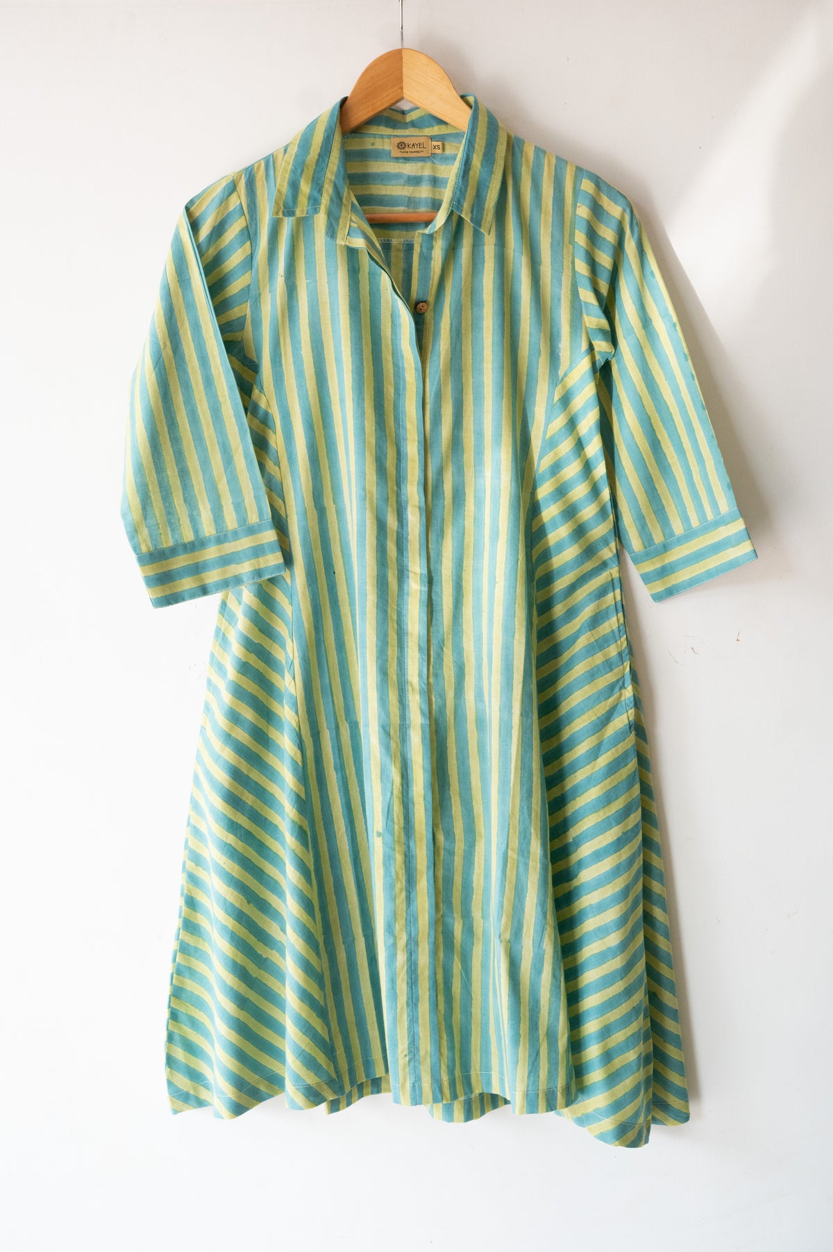 Striped Collared Shirt Dress