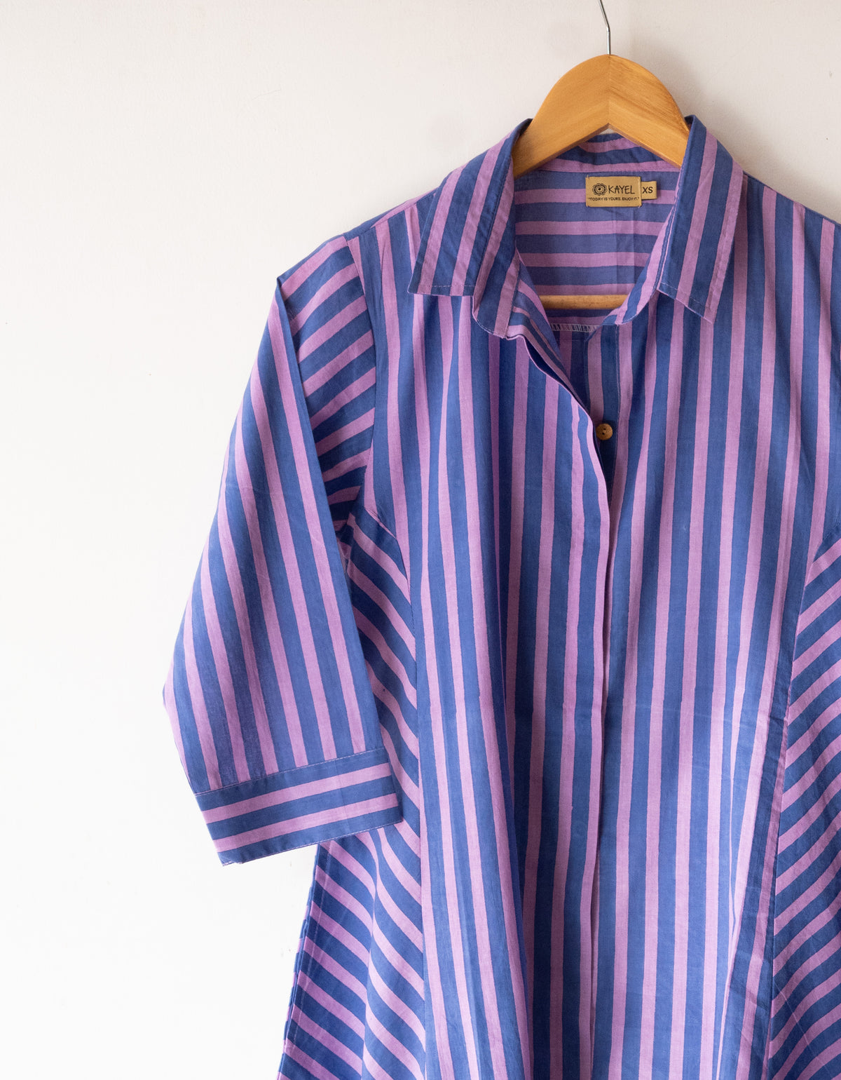Striped Collared Shirt Dress