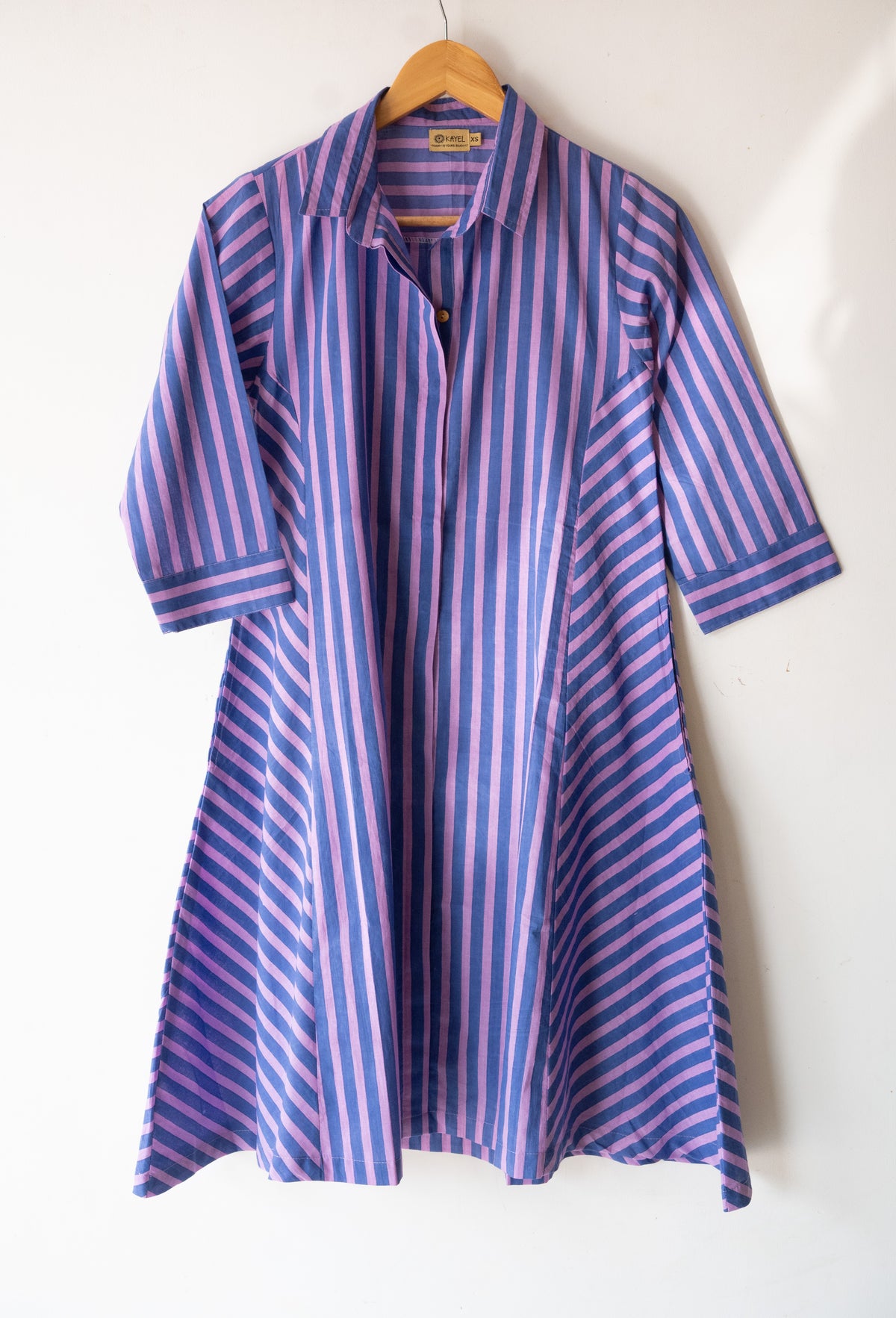 Striped Collared Shirt Dress