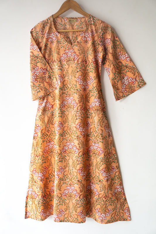 Everyday Cotton A-Line Dress | Slits & Pockets