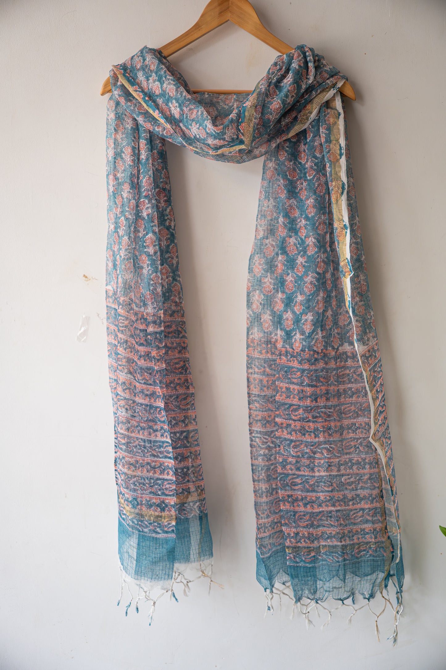 Solid cotton kurta paired with a Kota duppata