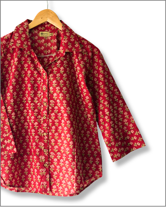 Relaxed fit cotton shirt