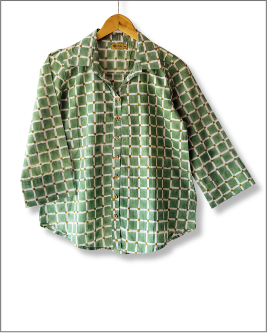 Relaxed fit cotton shirt