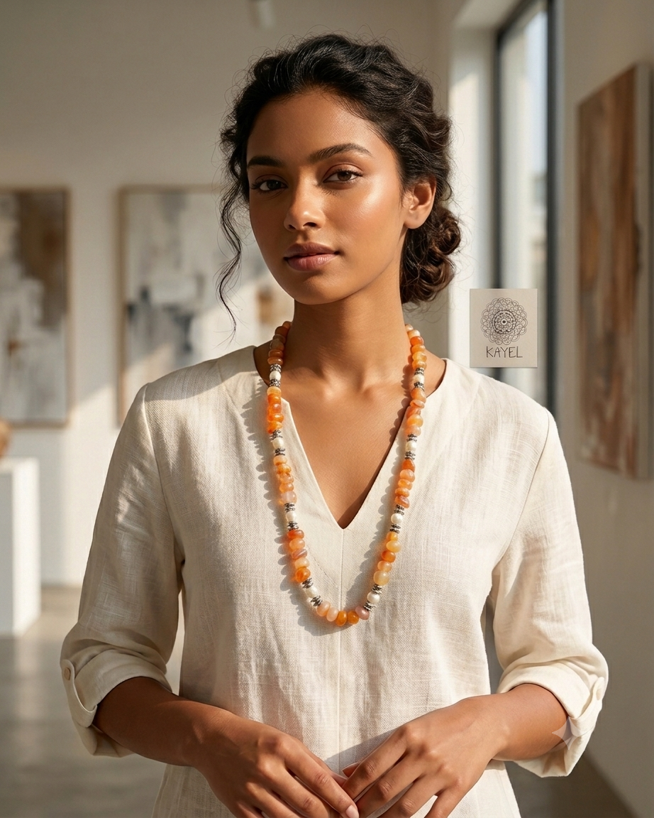 Agate Beaded Necklace